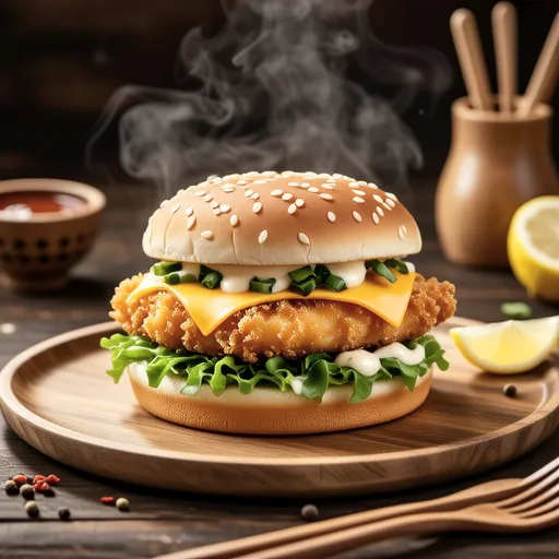 Horse Mackerel Teriyaki Mayo Burger