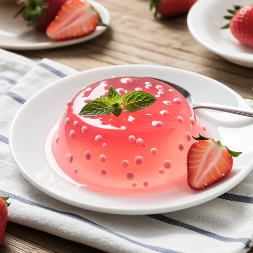 Refreshing Strawberry Agar Jelly