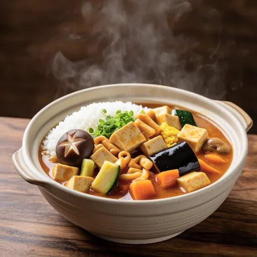 Soft Tofu Egg Curry Rice Bowl
