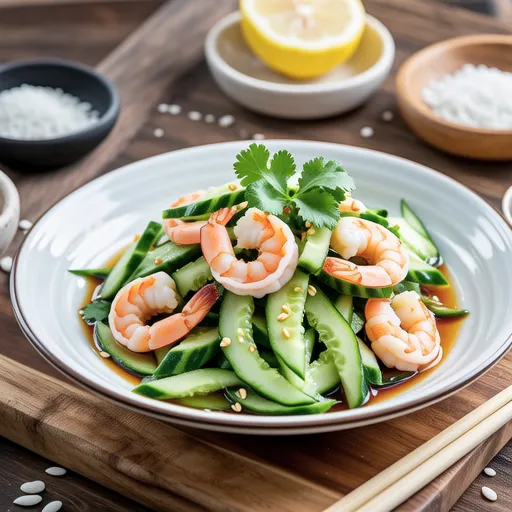 Thai-style Cucumber and Sakura Shrimp Salad