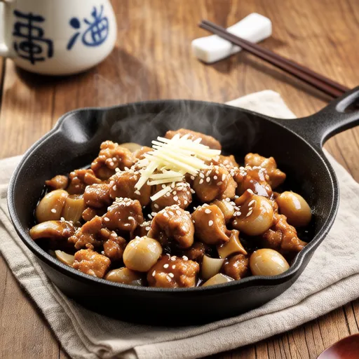 Chicken Soboro and Shimeji Ginger Stir-fry