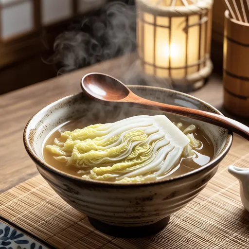 Cabbage and Wakame Miso Soup