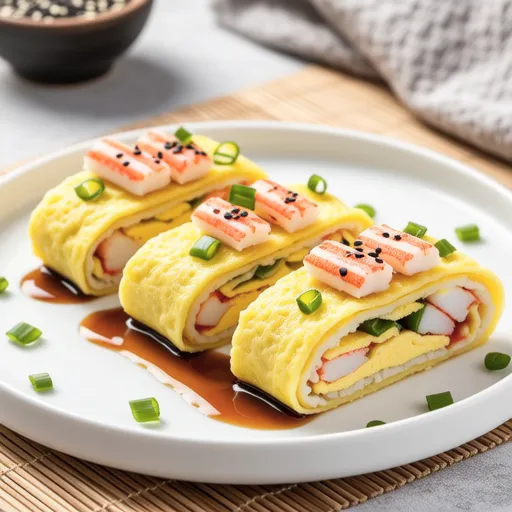 Crab Stick Egg Roll with Spaghetti Fixing