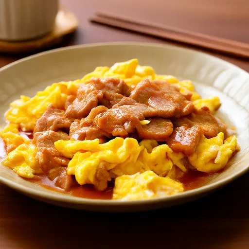 豚肉と卵のシンプル炒め