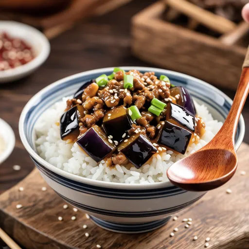 Mapo Eggplant Rice Bowl