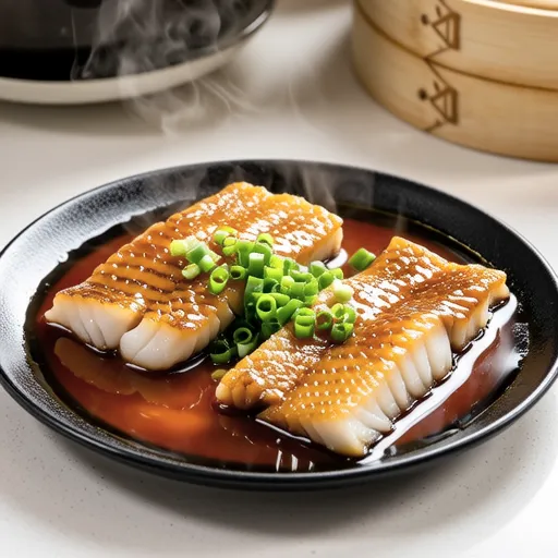 Simmered Yellowtail with Green Onion and Ponzu