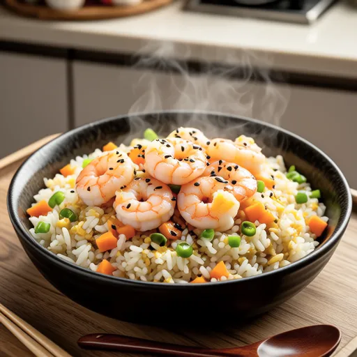Egg Shrimp Fried Rice with Oyster Sauce