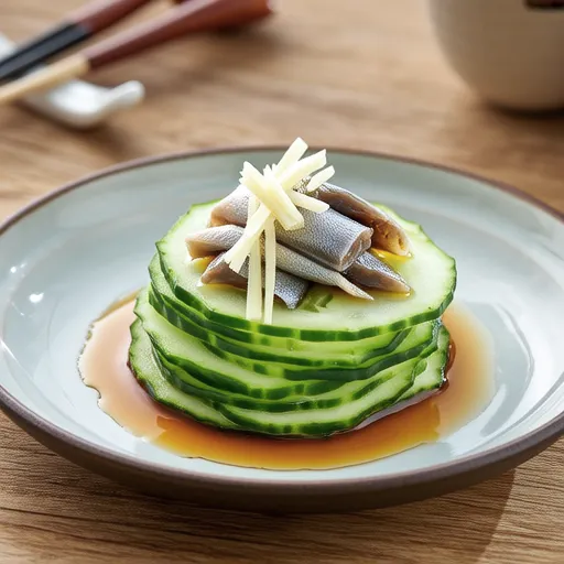 キュウリと鯖缶の酢サラダ