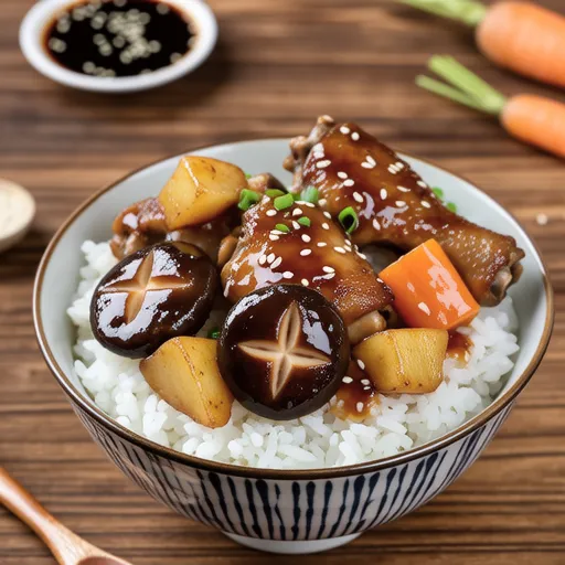 Soy Sauce Braised Chicken Rice Bowl
