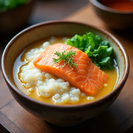 Salmon and Mitsuba Rice Porridge