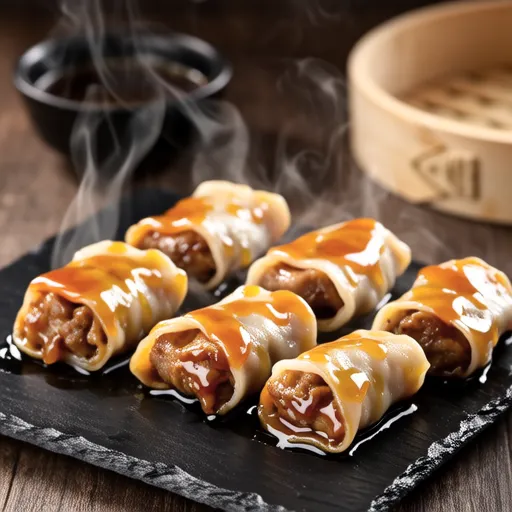 Bamboo Shoots Wrapped in Pork with Butter Soy Sauce