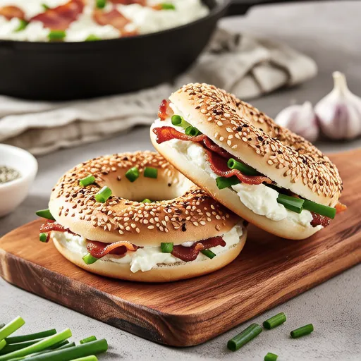 Scallion Cream Cheese Bagel