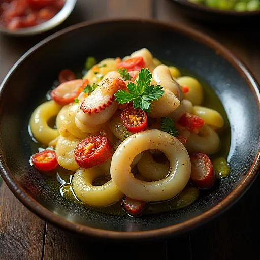 Bean Sprout and Octopus Ajillo