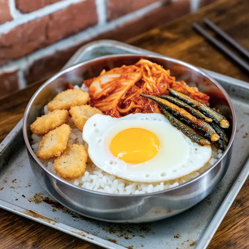 Simple Korean Old-style Lunchbox with Spam