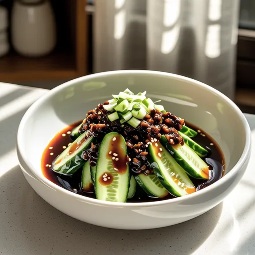 Oigo-gochu Doenjang Muchim (Cucumber Pepper Soybean Paste Salad)