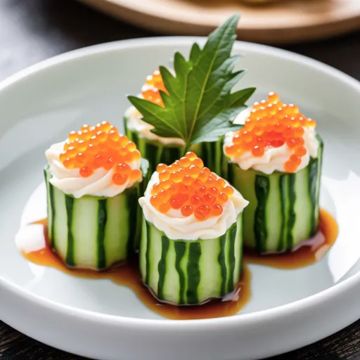 Cucumber with Spicy Pollock Roe Mayonnaise