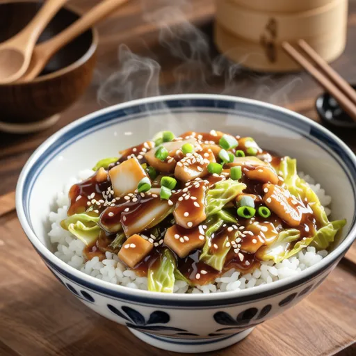 Spam Cabbage Rice Bowl