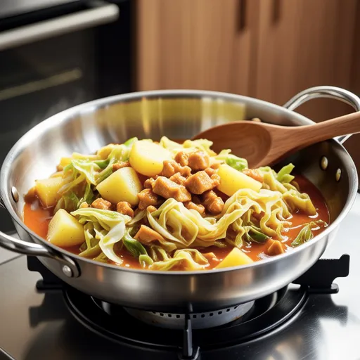 Cabbage and Tuna Curry Stir-fry