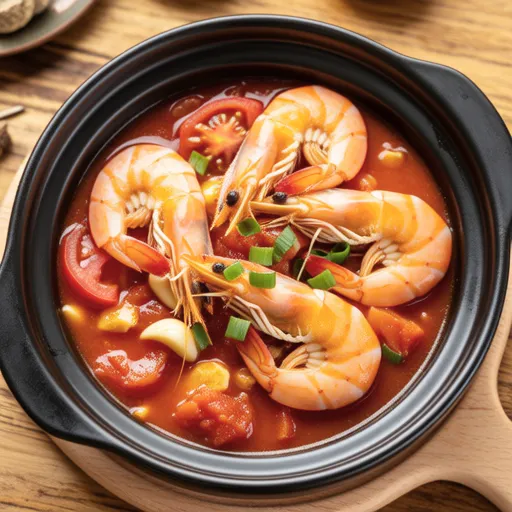 Tomato Shrimp Chili with Egg