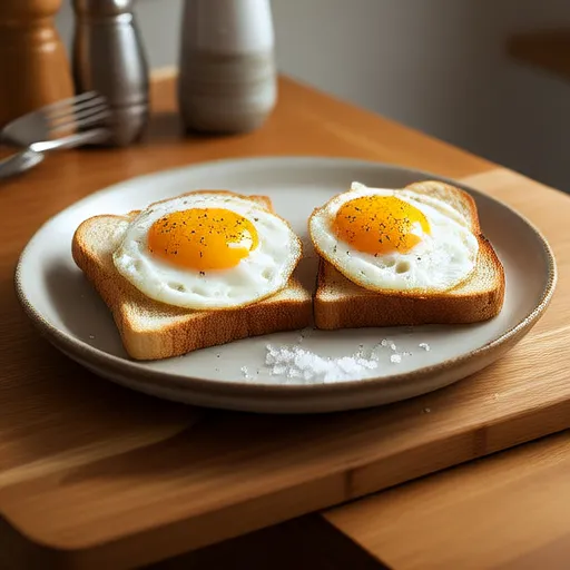 Bánh mì nướng kẹp trứng đơn giản