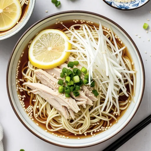 Cold Lemon and Bean Sprout Salt Udon