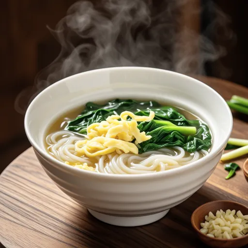Chingensai and Vermicelli Light Soup