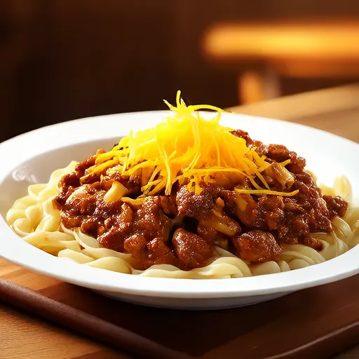 Сырные лапша с говядиной и яйцами