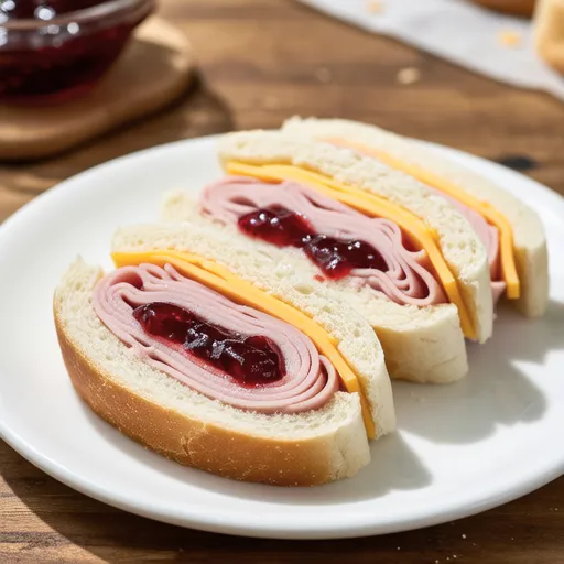 Ham Cheese Roll Sandwich