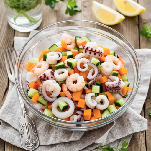Seafood and Colorful Vegetable Marinade