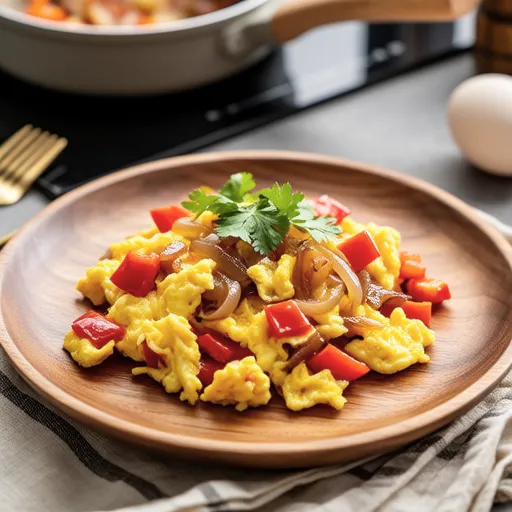Paprika Egg Stir-fry: Quick Low-carb High-protein Meal