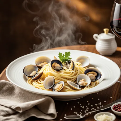 Shimeji and Clam Garlic Pasta