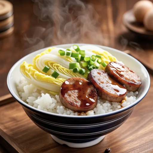 Crunchy and Moist Cabbage Donburi Rice Bowl