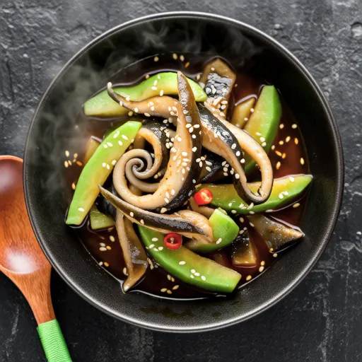 Stir-fried Spicy Bitter Melon and Mackerel