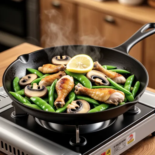 Chicken and Snow Pea Lemon Butter Stir-fry