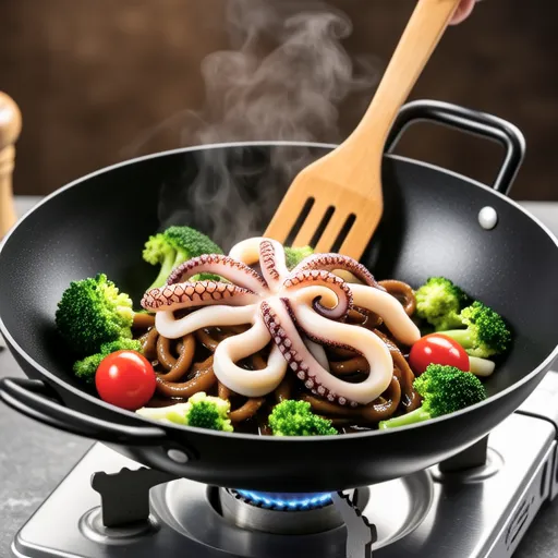 Broccoli and Squid Simmered Dish