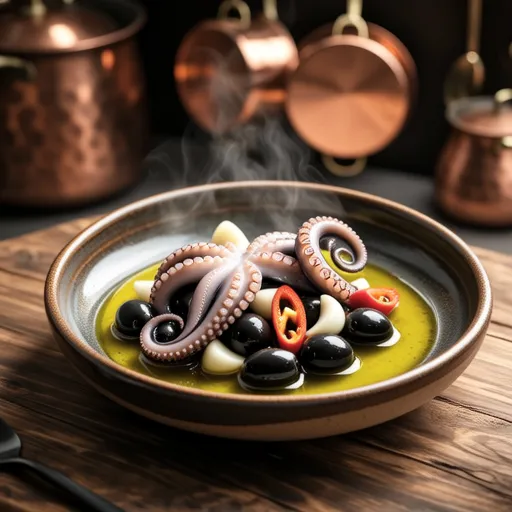 Olive and Octopus Ajillo
