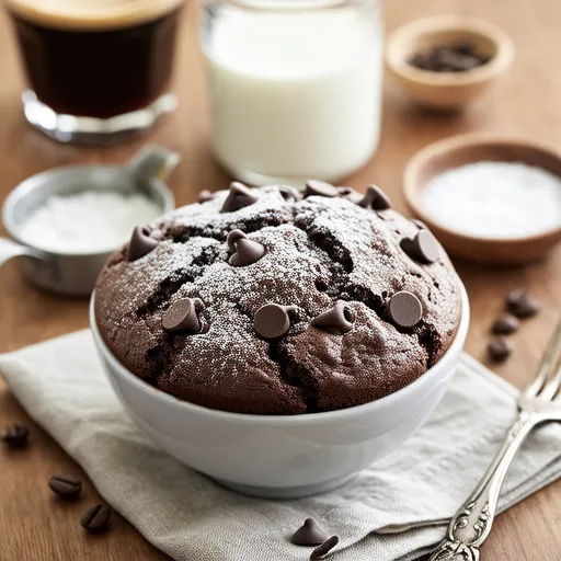 No-Oven Chocolate Muffin in a Bowl