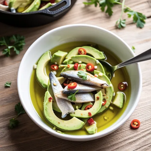 Avocado and Canned Mackerel Ajillo