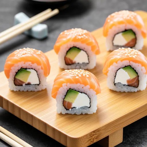 Shiso and Salmon Temari Sushi