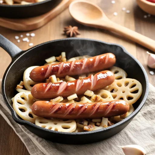 Garlic Stir-fried Sausage and Lotus Root