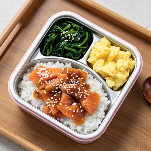 Salmon Soboro Mosaic Bento
