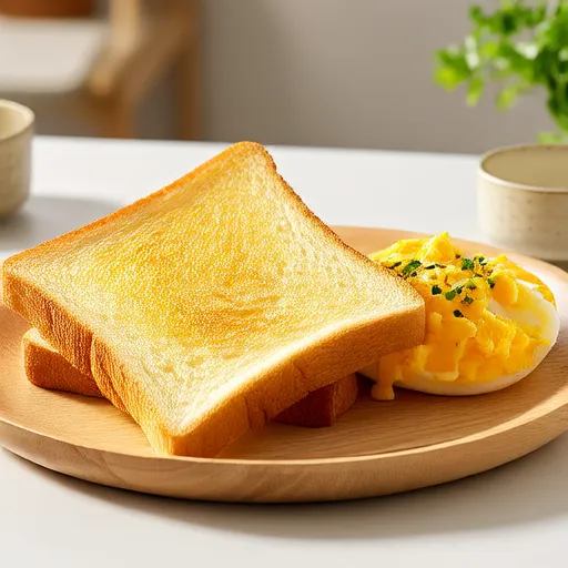炒鸡蛋和吐司