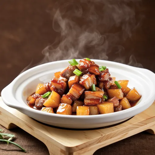 Sweet and Spicy Stir-fried Taro and Pork