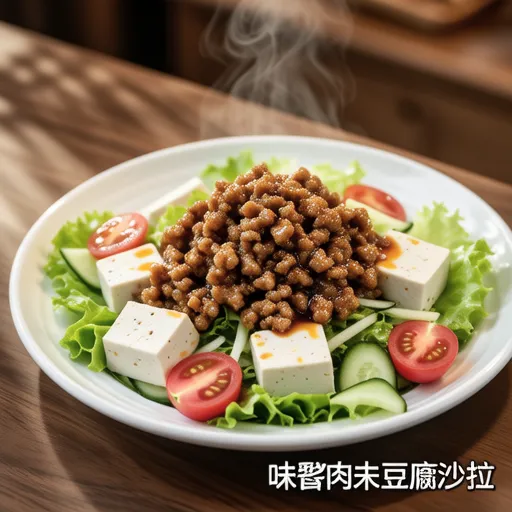 Meat Miso and Tofu Salad