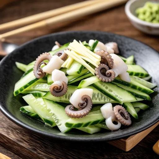 Grated Cucumber and Vinegared Octopus Salad