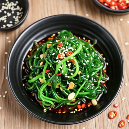 Mizuna and Wakame Gochujang Salad