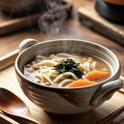 Miso Soup with Carrot and Bean Sprouts