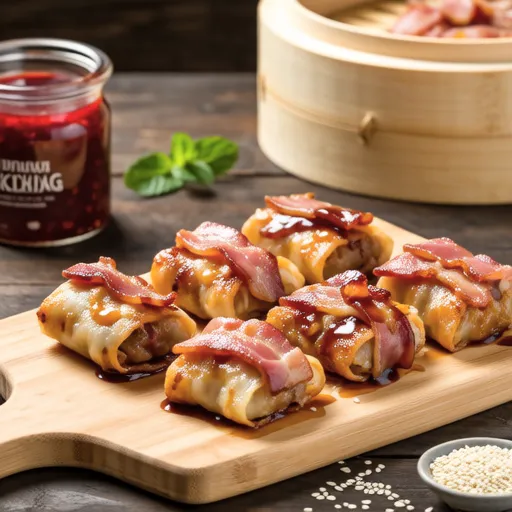Bacon Wrapped Rice Cakes