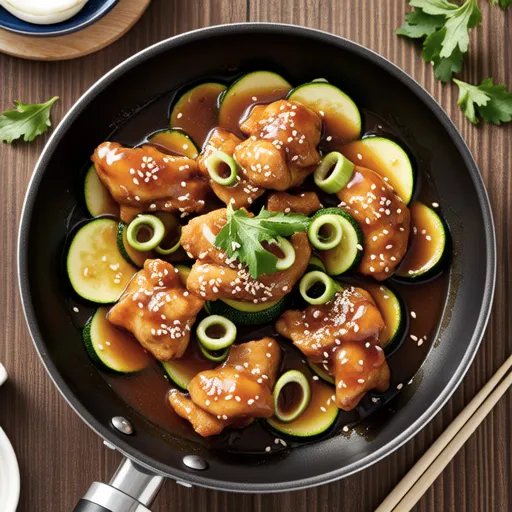 Chicken and Zucchini Stir-fry with Myoga