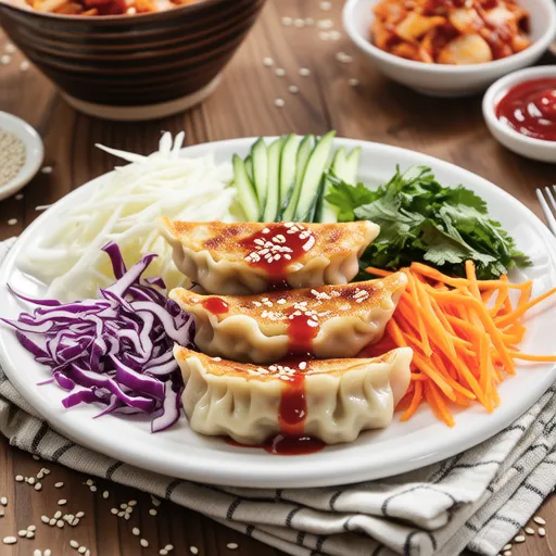 Bibim Mandu (Spicy Mixed Dumplings)